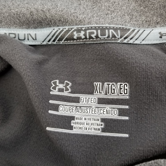 Under Armour RUN Men's Gray /Blue Shirt Size XL Fi - Picture 6 of 6